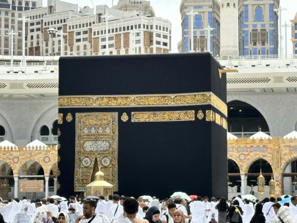 Pilgrims gather around the Kaaba in Makkah, Saudi Arabia, during the holy Hajj pilgrimage.Qibla finder